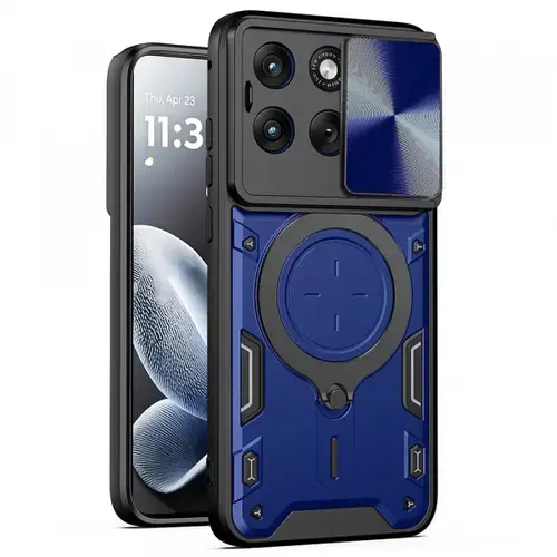 Husa pentru Motorola Edge 70 Fusion, Techsuit, CamGuard Pro, Albastru