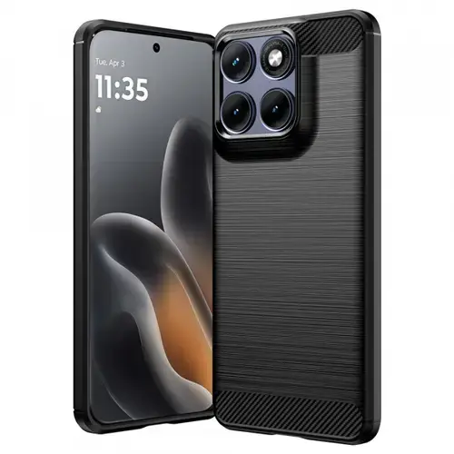 Husa pentru Motorola Edge 70 Fusion, Techsuit, Carbon, Negru