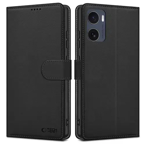 Husa pentru Motorola Moto E15 / G05, Tech-Protect, Wallet, Neagra