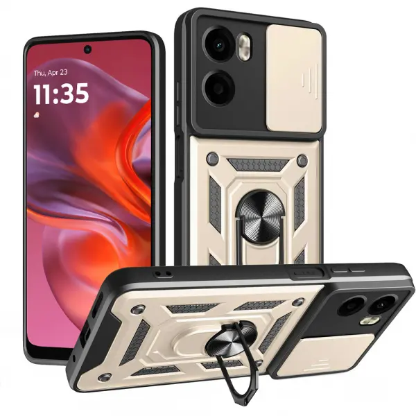 Husa pentru Motorola Moto E15 / G05, Techsuit, CamShield, Aurie