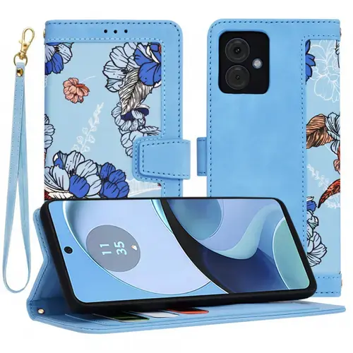 Husa pentru Motorola Moto G14, Techsuit, FlipCraft, Bleu