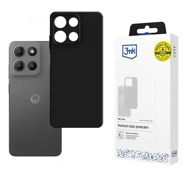 Husa pentru Motorola Moto G15 / G15 Power, 3MK, Neagra Mata