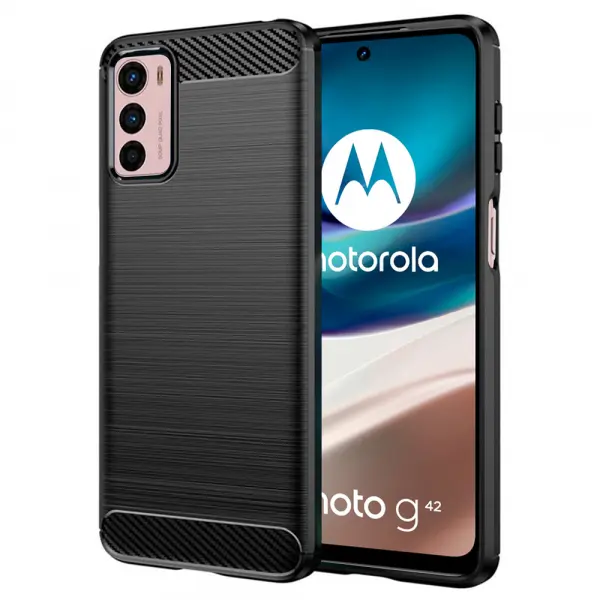 Husa pentru Motorola Moto G42, Techsuit, Carbon, Neagra