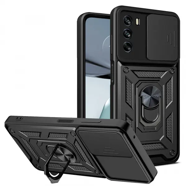 Husa pentru Motorola Moto G62 5G, Techsuit, CamShield, Neagra