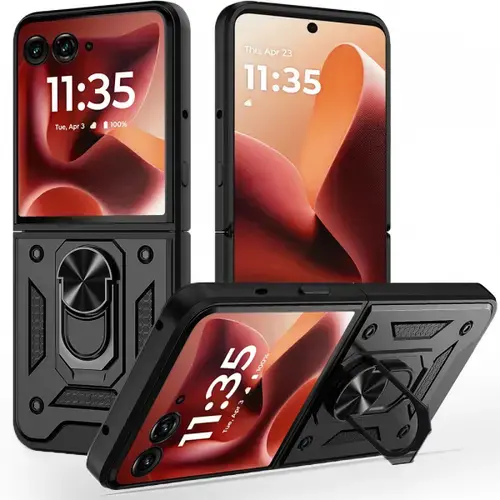 Husa pentru Motorola Razr 60 Ultra, Techsuit, CamShield, Neagra