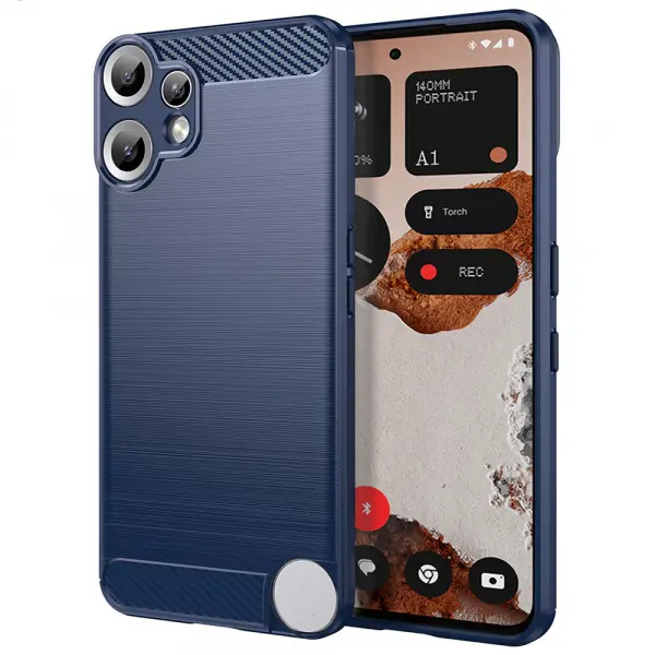 Husa pentru Nothing CMF Phone 2 Pro, Techsuit, Carbon, Albastra