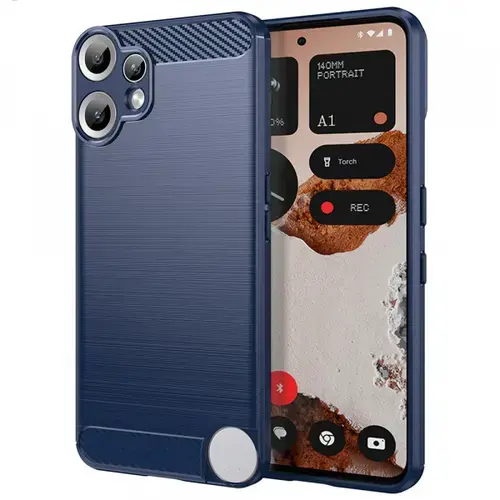 Husa pentru Nothing CMF Phone 2 Pro, Techsuit, Carbon, Albastra