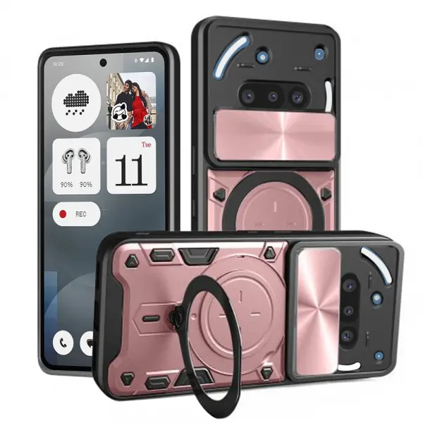 Husa pentru Nothing Phone (3a), Techsuit, CamGuard Pro, Roz Aurie