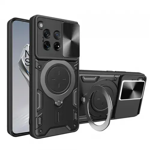 Husa pentru OnePlus 12, Techsuit, CamGuard Pro, Neagra