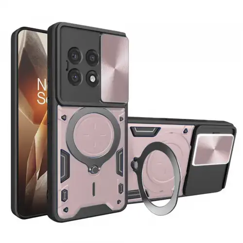 Husa pentru OnePlus 13R, Techsuit, CamGuard Pro, Roz Aurie