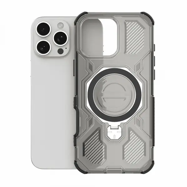 Husa pentru OnePlus 15, Techsuit, Carbon Shield Pro, Fumurie