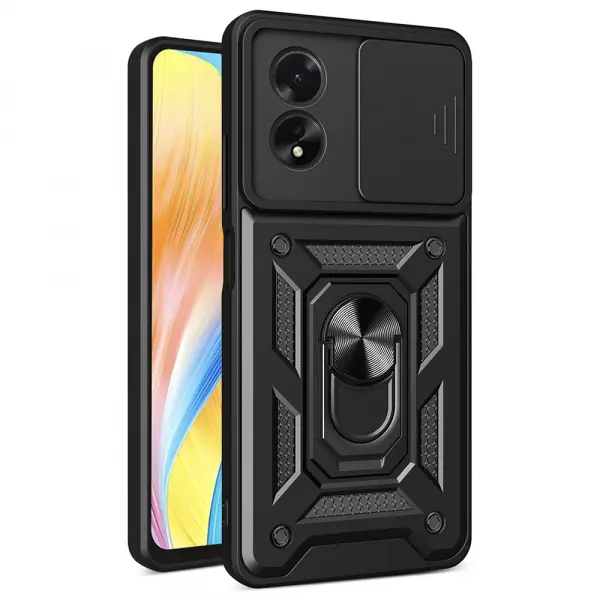 Husa pentru Oppo A18 / A38, Techsuit, CamShield, Neagra
