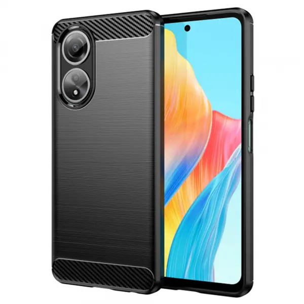 Husa pentru Oppo A58 4G, Techsuit, Carbon, Neagra