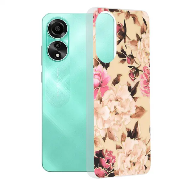 Husa pentru Oppo A78 4G, Techsuit, Marble, Bej