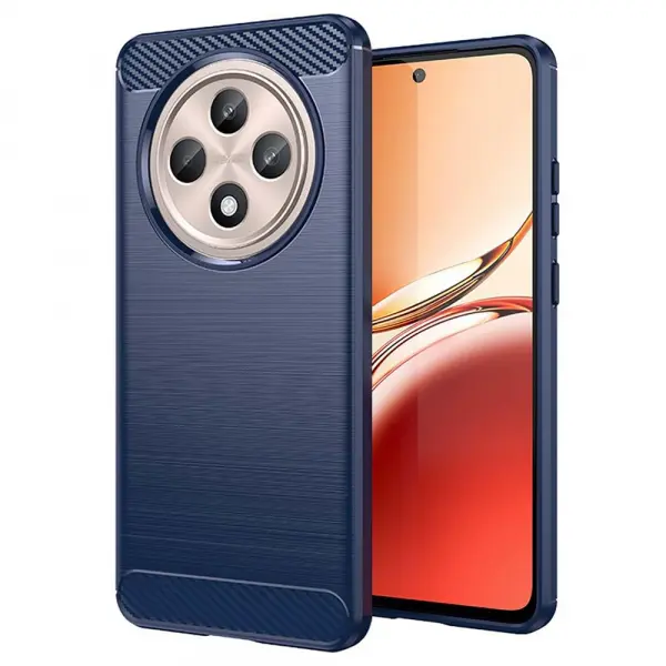 Husa pentru Oppo Reno12 FS 5G / Reno12 FS 4G / Reno12 F 4G / Reno12 F, Techsuit, Carbon, Albastra