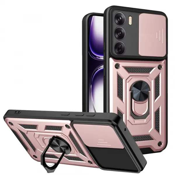 Husa pentru Oppo Reno12, Techsuit, CamShield, Roz