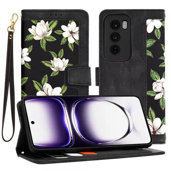Husa pentru Oppo Reno12, Techsuit, FlipCraft, Neagra