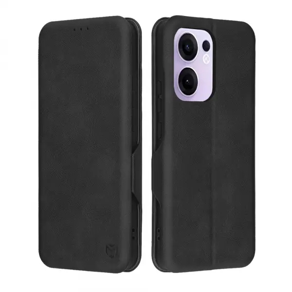 Husa pentru Oppo Reno13 FS 5G / Reno13 F 4G / Reno13 F, Techsuit, Safe Wallet Plus, Neagra