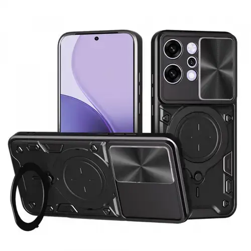 Husa pentru Oppo Reno14 Pro, Techsuit, CamGuard Pro, Neagra
