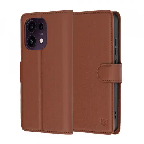 Husa pentru Oppo Reno16 F / Reno16 FS, Techsuit, Leather Folio, Maro