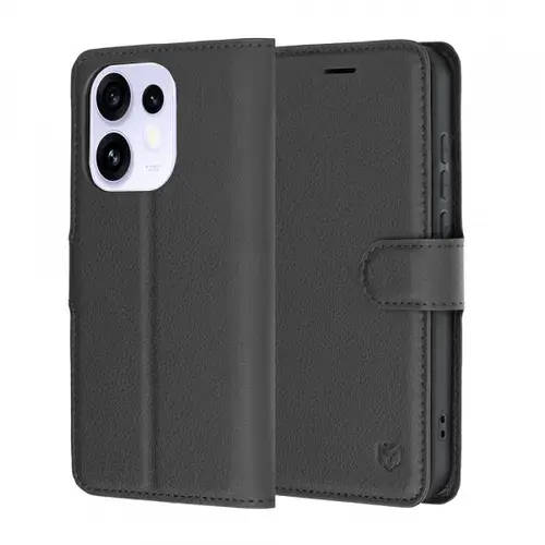 Husa pentru Oppo Reno16 / Reno16 Pro, Techsuit, Leather Folio, Neagra