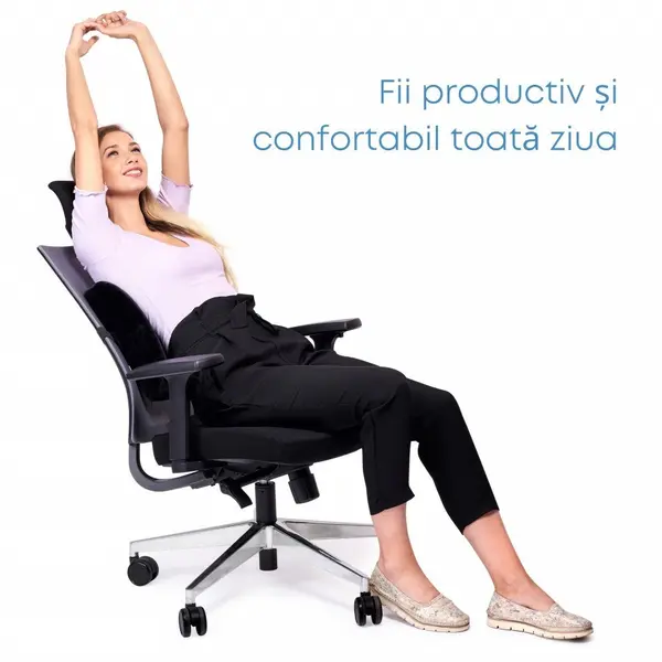 Husa pentru perna ortopedica lombara Suporto Classic negru