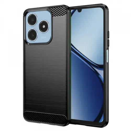 Husa pentru Realme C63 / C61, Techsuit, Carbon, Neagra