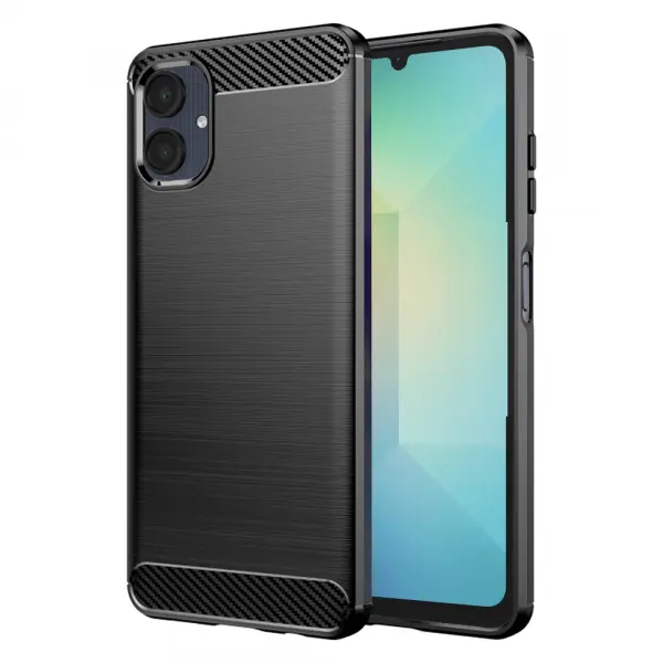 Husa pentru Samsung Galaxy A06 A065, Techsuit, Carbon, Neagra