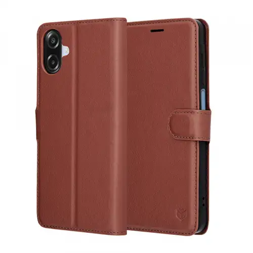 Husa pentru Samsung Galaxy A07 4G A075, Techsuit, Leather Folio, Maro