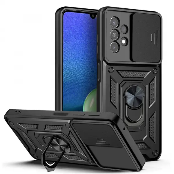 Husa pentru Samsung Galaxy A13 A135, Techsuit, CamShield, Neagra