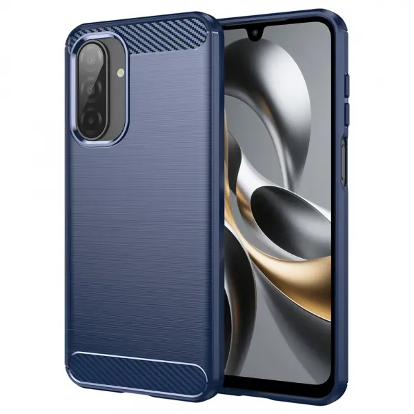 Husa pentru Samsung Galaxy A17 5G, Techsuit, Carbon, Albastra