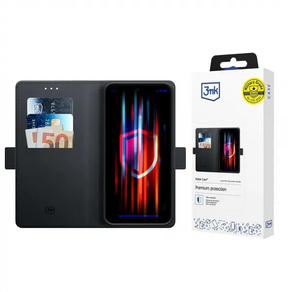 Husa pentru Samsung Galaxy A26 A266, 3MK, Wallet, Neagra