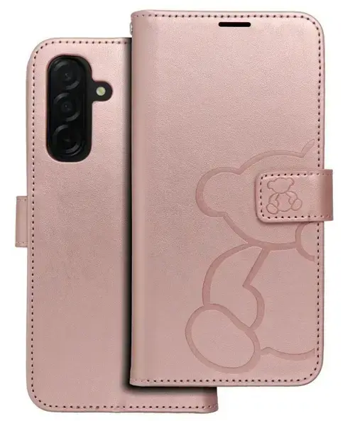 Husa pentru Samsung Galaxy A26 A266, OEM, MEZZO Teddy Bear, Roz Aurie