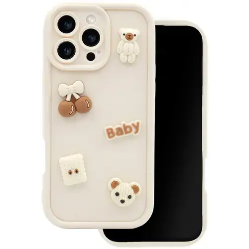 Husa pentru Samsung Galaxy A26 A266, OEM, Ultra Trendy 3D Bear, Bej