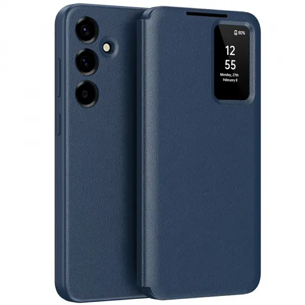 Husa pentru Samsung Galaxy A37 5G, Techsuit, SmartView, Albastra