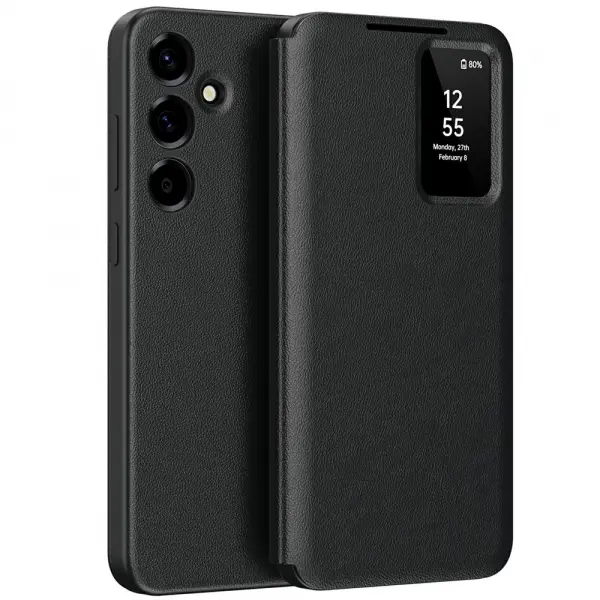 Husa pentru Samsung Galaxy A37 5G, Techsuit, SmartView, Neagra