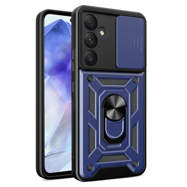 Husa pentru Samsung Galaxy A55 5G A556, Techsuit, CamShield, Albastra