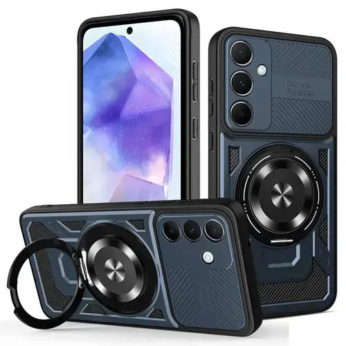 Husa pentru Samsung Galaxy A55 5G A556, Techsuit RuggedCam (Albastru)