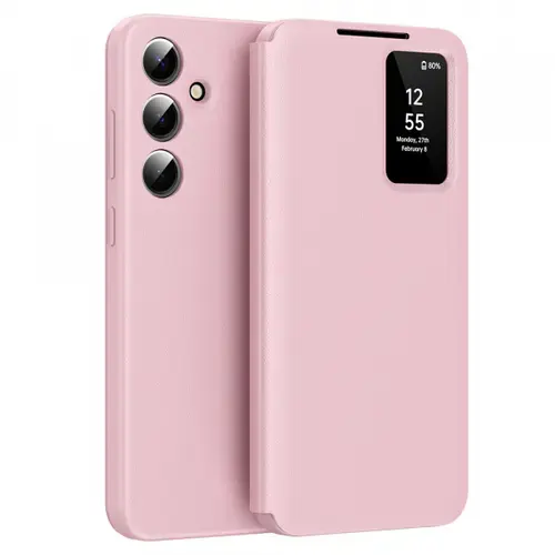 Husa pentru Samsung Galaxy A55 5G A556 Techsuit SmartView (Roz)