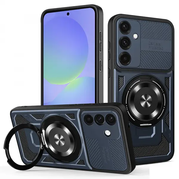Husa pentru Samsung Galaxy A56 A566 / A36 A366, Techsuit, RuggedCam, Albastra