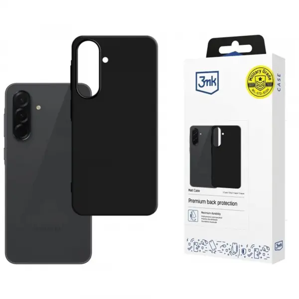 Husa pentru Samsung Galaxy A57 5G, 3MK, Neagra Mata