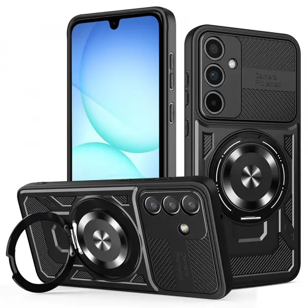 Husa pentru Samsung Galaxy A57 5G, Techsuit, RuggedCam, Neagra