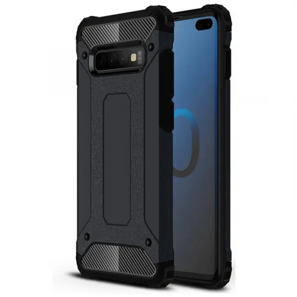 Husa pentru Samsung Galaxy S10+ G975, Techsuit, Hybrid Armor, Neagra