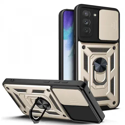 Husa pentru Samsung Galaxy S21 FE 5G G990, Techsuit, CamShield, Aurie