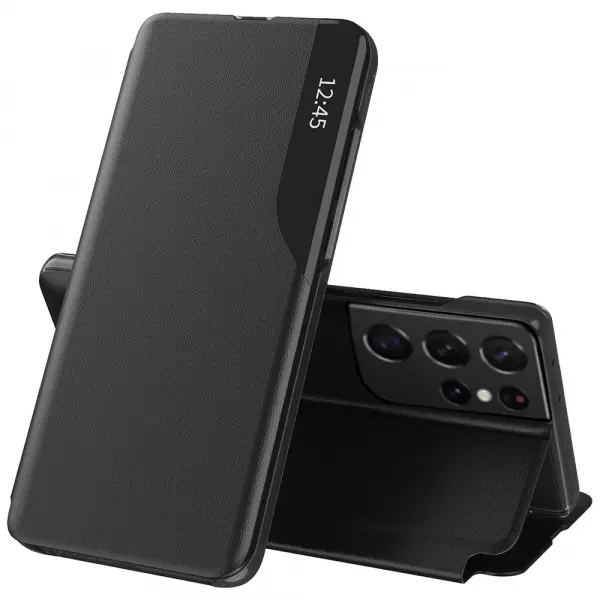 Husa pentru Samsung Galaxy S21 Ultra 5G G998, Techsuit, eFold, Neagra