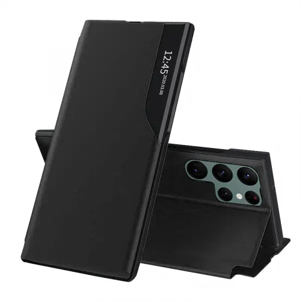 Husa pentru Samsung Galaxy S22 Ultra 5G S908, Techsuit, eFold, Neagra