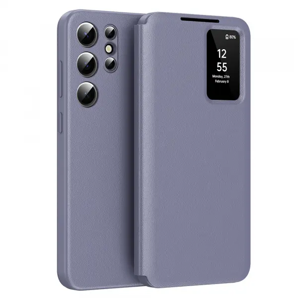 Husa pentru Samsung Galaxy S22 Ultra 5G S908, Techsuit, SmartView, Mov