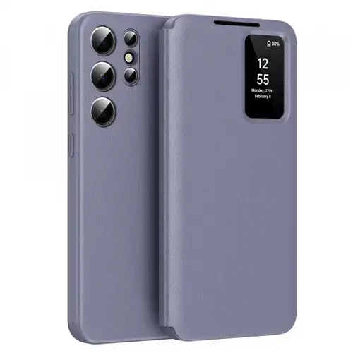 Husa pentru Samsung Galaxy S22 Ultra 5G S908, Techsuit, SmartView (Mov)