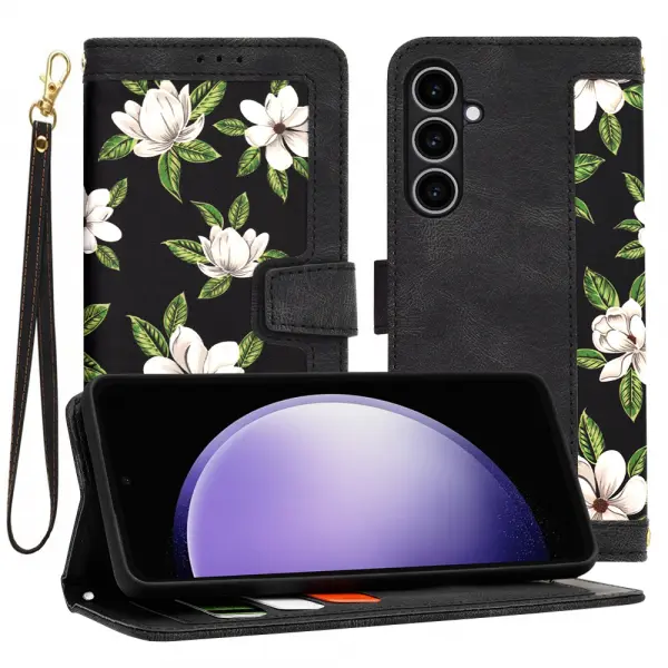 Husa pentru Samsung Galaxy S23 FE S711, Techsuit, FlipCraft, Neagra