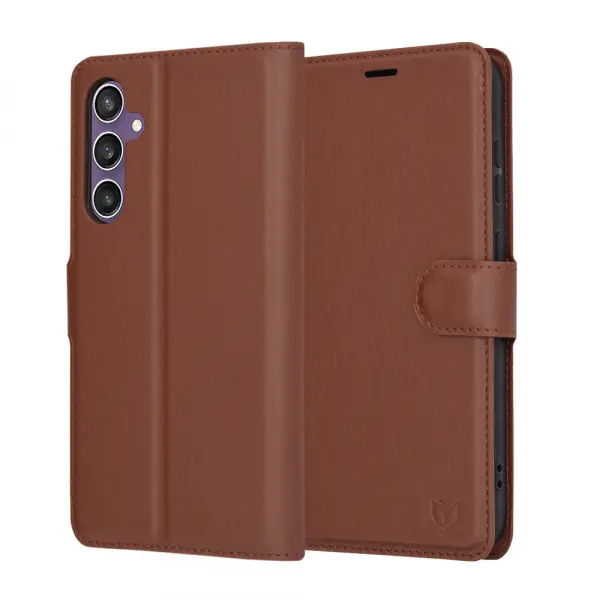 Husa pentru Samsung Galaxy S23 FE S711, Techsuit, Leather Folio, Maro